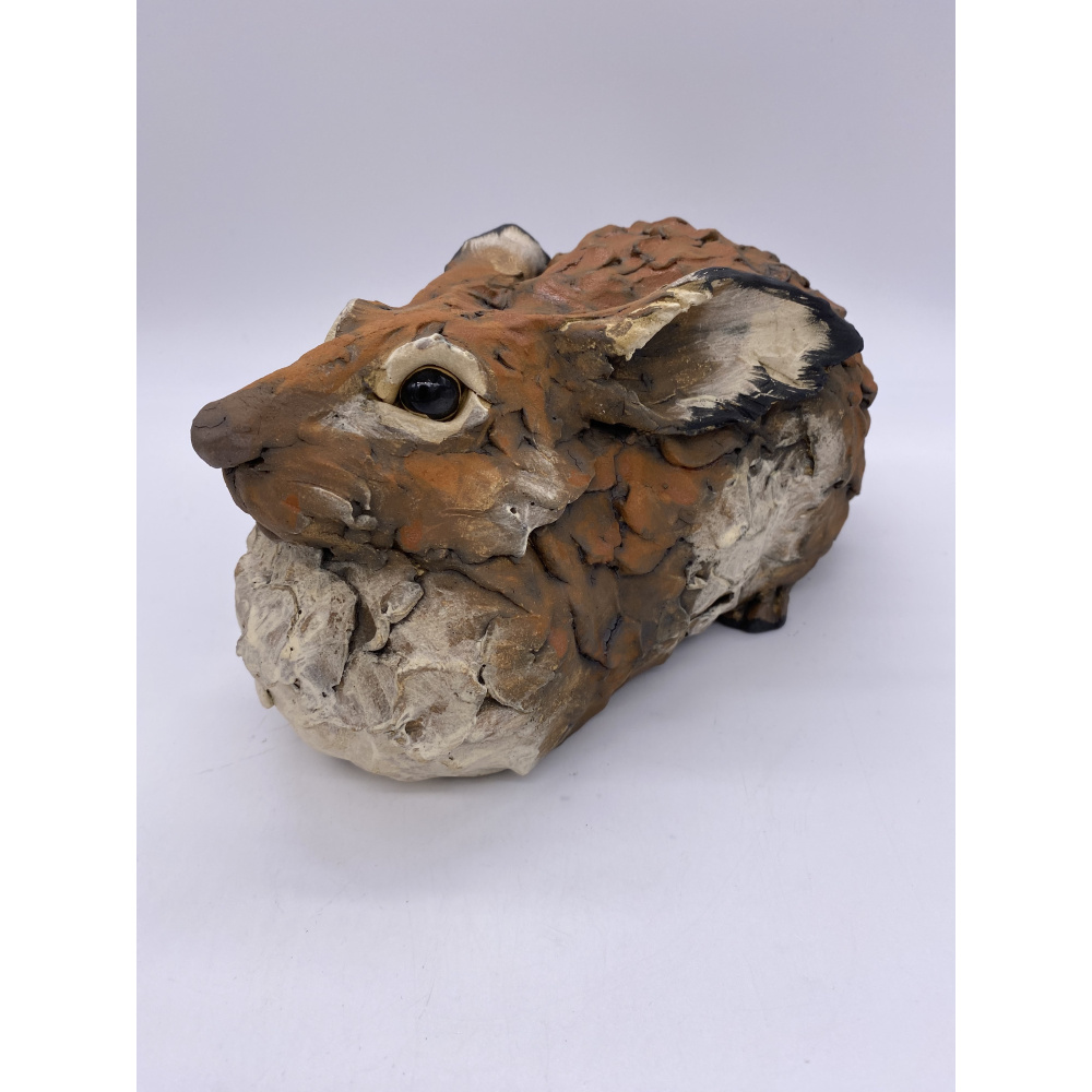 Tracy Whinray Ceramics - Handmade Brown Ceramic Old Man Hare -  TW13-2179 - Pottery in Suffolk Art Gallery