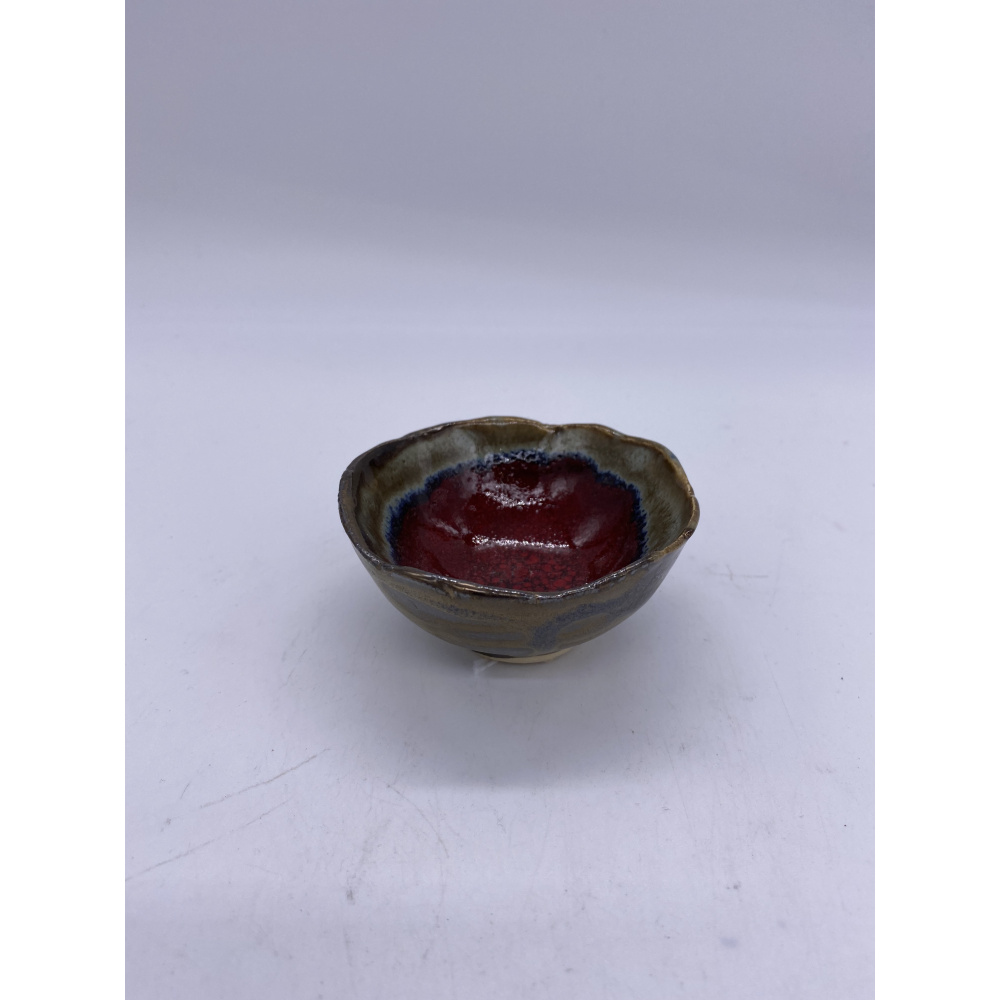 Tracy Whinray Ceramic Homeware - Handmade Red Ceramic Pinch Bowl -  TW13-2241 - Pottery in Suffolk Art Gallery
