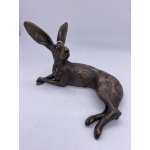 Tracy Whinray Ceramics - Handmade Bronze Resin Hare -  TW13-2562- Pottery in Suffolk Art Gallery